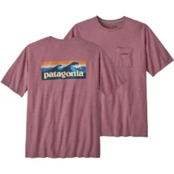 Patagonia Boardshort Logo Pocket Responsibili-Tee® - Evening Mauve -Ski Promotional Store boardshort logo pocket responsibili tee evening mauve p9519 40207 image
