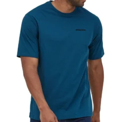 Patagonia P-6 Logo Responsibili-Tee® - Wavy Blue -Ski Promotional Store p 6 logo responsibili tee wavy blue p9138 40210 image