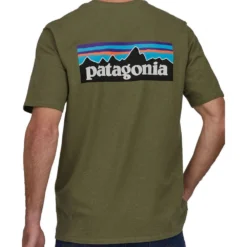 Patagonia P-6 Logo Responsibili-Tee® - Wyoming Green -Ski Promotional Store p 6 logo responsibili tee wyoming green p9139 40209 image