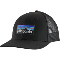 Patagonia P-6 Logo Trucker Hat - Black